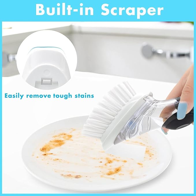 Dish Brush Refills 12 Pack Dish Brush Replacement Head Brush Dispenser Refill Fits Soap Dispensing Handle