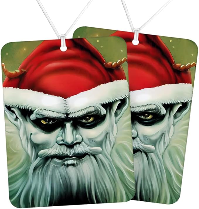 Christmas Themed Car Freshener Set of 6 - Gothic Design Car Air Freshener - Illustration Air Freshener for Car