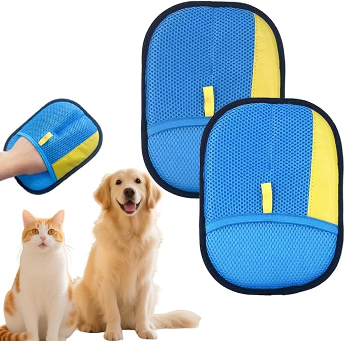Pet Hair Remover Gloves for Cats &amp Dogs: New Upgrade Electrostatic Grooming Washable Reusable Cats &amp Dogs Hair Removal Gloves for Clean Couch Carpet Furniture Clothes Car Seat