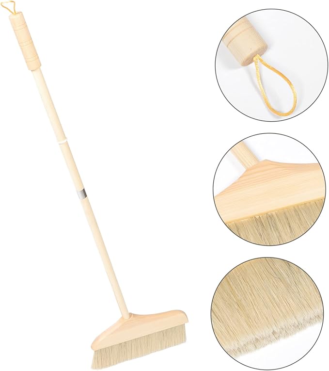 Portable Kitchen Broom Soft Brush Extendable Sweeper for Household Dusting