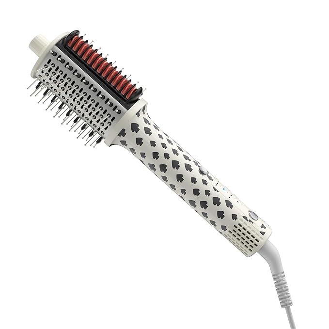 Ellena E1 Blow Dryer + Straighten Hair Brush Dual Mode Hot Air Brush with 110000RPM High Speed Brushless Motor/Oval Air Barrel/3D Teeth Heated Comb/Handheld Cored Styler Tool for All Hair Types