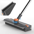 Scrub Brush with Long Handle Floor Scrub Brush Squeegee Broom for Cleaning 3 in 1 Shower Scrubber Floor Broom Squeegee for Concrete Tile Wall Deck Patio Grey