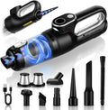 Car Vacuum Portable Cordless 4-in-1 Mini Car Vacuum with 19500pa Suction &amp Air Duster USB-C Charging Smart Digital Display Handheld Vacuum with LED Light Multi Nozzles for Car Home Office