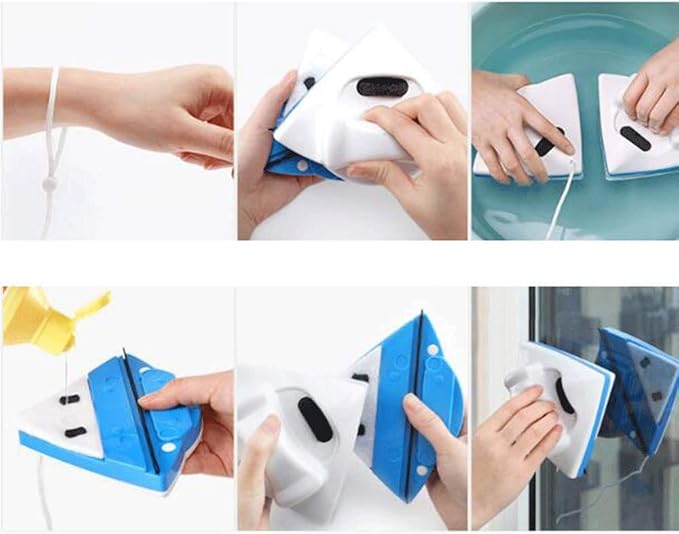 Glass Wiper -Household Double-Sided Window Cleaner Magnetic Cleaning Tool for High-Rise Double-Layer