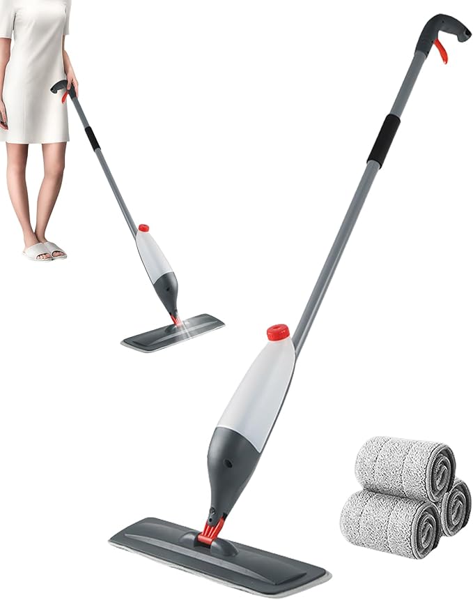 Spray Mops for Floor CleaningQuick Mops for Floor Cleaning | Washable Reusable Removable Pad Clean Supplies for Laminate Wood Marble Commercial Home