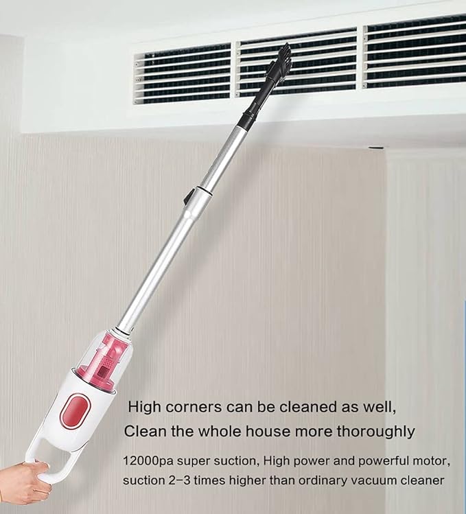 Quiet Stick Vacuum Cleaner Light Weight 12000 pa Powerful Suction Handheld Corded Upright Vacuum Cleaner with HEPA Filter 700W Hi Power Motor Stick Vacuum for Pet Hair Hardwood Floors