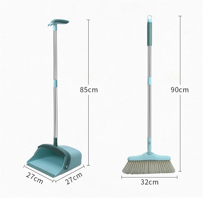 Windproof Dustpan Broom Set Foldable Easy to Store Home Plastic Combination Sweeping