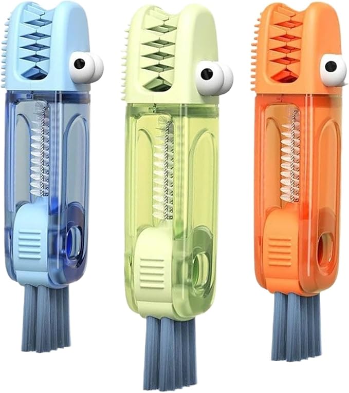 3 Packs 3 in 1 Cup Lid Cleaning Brush U-Shaped Rim Brush &amp Straw Cleaner Multifunctional Tiny Detail Brush for Bottle/Cup Kitchen Household Cleaning Tool