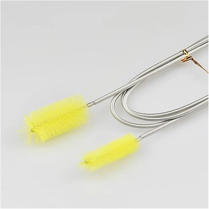 Aquarium Cleaning Brush for Water Filter Pump Lily Pipe Air Tube Hose Stainless Steel Fish Tank Brush Water Pump Accessories