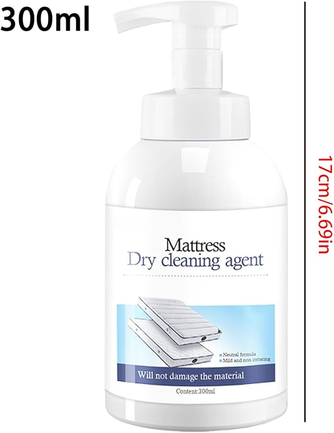 Mattress Stain Remover Spray Quick Drying Sweat Eliminator Liquid 300ml Mattress Couch Cleaner for Urine Blood Wine Pet Stains Odor Removal