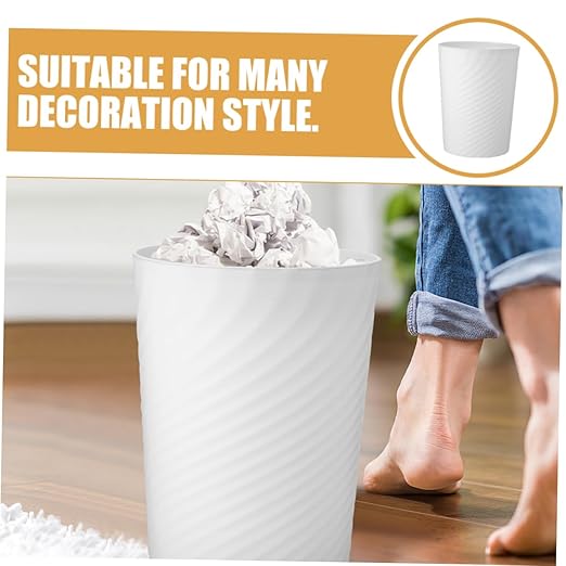 Garbage Can Plastic Wastebasket for Bathroom Kitchen Office Litter Box