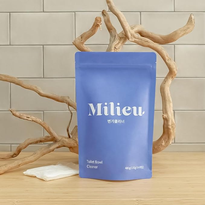 Milieu Toilet Bowl Cleaner (120g/4.23oz. x 4EA) Simple Convenient Just Put and Flush