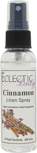 Cinnamon Linen Spray (Double Strength) 16 ounces - Eclectic Lady Sheet and Linen Spray - No Artificial Colors Parabens or Preservatives - Long-Lasting Scent for Bed Fabric &amp Pillow
