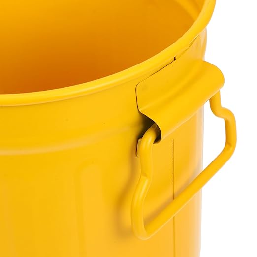 Mini Desktop Trash Can with Lid Compact Iron Garbage Bin for Home Office Odor-Resistant Small Wastebasket for Desk Organization Makeup Brush Holder Decorative Container