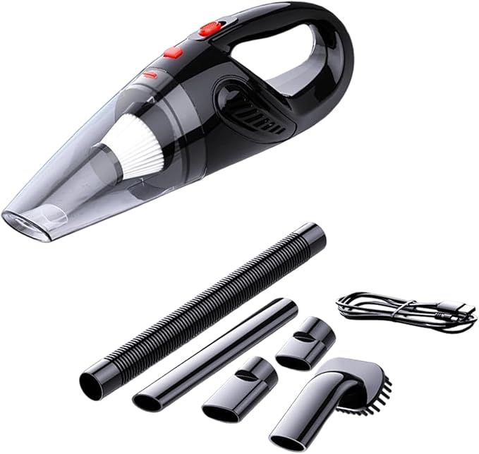 Portable Car Vacuum Rechargeable Car Machine Technology Small Design ABS Texture for Travel Use