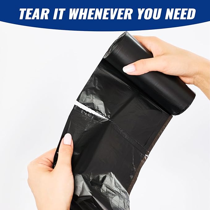 AROIC 55-60 Gallon Contractor Garbage Bags 60 Count 2 Mil Heavy Duty Large Trash Bags - Sturdy &amp Tear Resistant Black Trash Bag for Outdoor Commercial Industrial Lawn and Leaf Bags