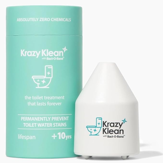 Krazy Klean Pro Toilet Cleaner Household Cleaning Solution Natural Long Lasting Toilet Cleaner for Hard Water Stains &amp Rings Chemical Free Bathroom Cleaning Product Drop In Tank System 1 Coun