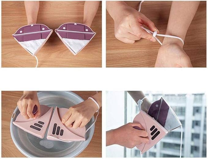 Glass Wiper Double-layer Strong Magnetic Double-sided Window Cleaner Artifact Household Tools Brush