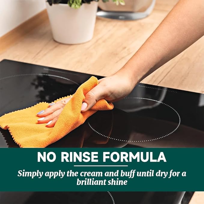 ReviveBec Glass Cooktop Cleaner and Polish Heavy Duty 5.3 oz 60-Second Quick Clean No-Rinse Formula
