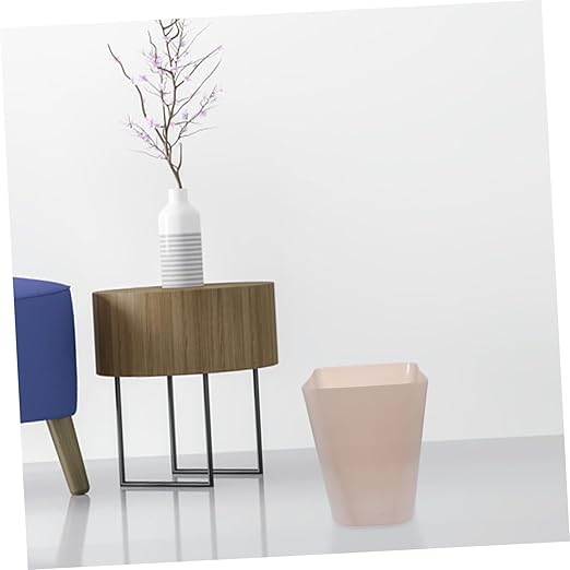 Plastic Trash Can Capacity Wastebasket for Office and Home Versatile Open Top Design Easy to Clean Suitable for Kitchen Bathroom Bedroom Half Transparent Light