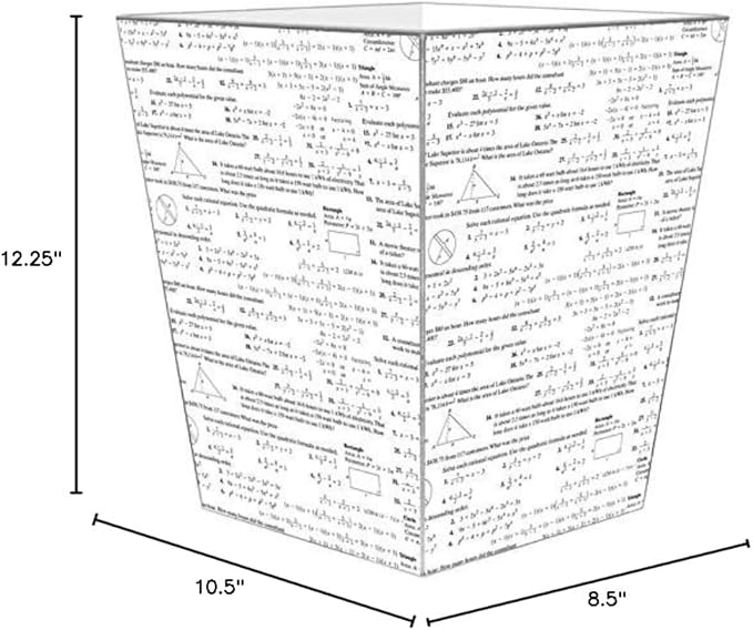 Marye-Kelley WB1214-Algebra Wastepaper Basket