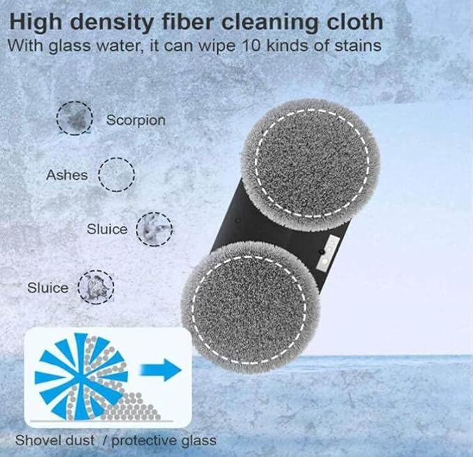 Window Cleaning RobotSmart Electric Window Cleaner Robot with Smart Remote ControlVacuum Adsorption Systemfor Inside and Outdoor High Window Cleaning
