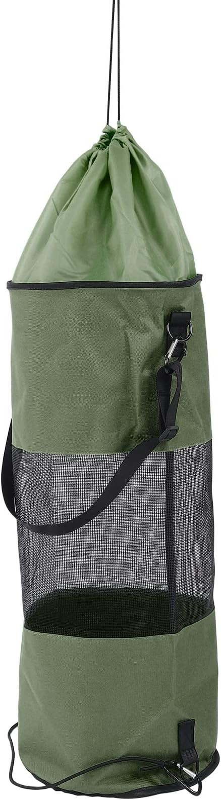 Reusable Boat Trash Bag Waterproof Mesh Garbage Bag for Boat Lightweight Portable Outdoor Trash Storage with Elastic Top and Buckle Strap for Kayaking Camping Travel