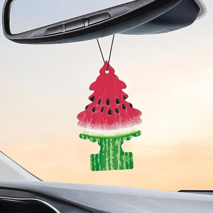 LITTLE TREES Car Air Freshener | Hanging Tree Provides Long Lasting Scent for Auto and Home | 24 Air Fresheners |Watermelon