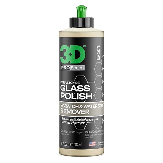 3D Glass &amp Hard Water Spot Restoration Bundle - Glass Polish &amp Eraser Gel for Streak-Free Clarity