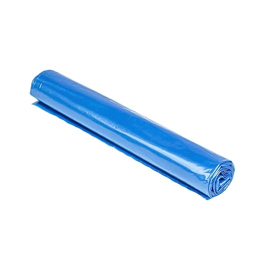 Restaurantware Recycling Trash Bags 250 Count 20-30 Gallon Heavy-Duty Plastic Trash Liners Tear-Resistant Blue Waste Disposal Bags Leak-Proof Star Seal Bottom Bags for Commercial Kitchens