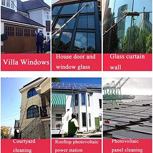 Telescopic Glass Cleaning BrushOutdoor Window Glass Cleaner Kit 5.4-10.8M Water Fed Telescopic Brush Portable Extendable Solar Photovoltaic Panel Cleaning Equipment9M/5.4/18ft