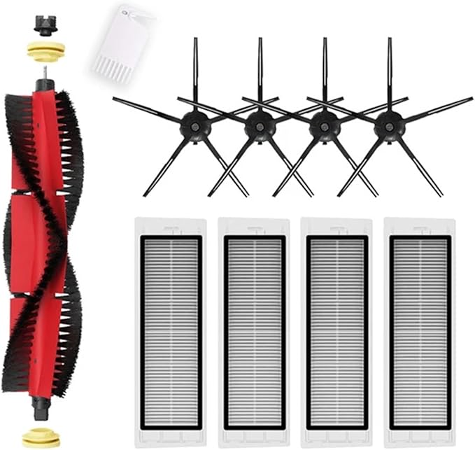 BeNtli Vacuum Cleaner PartsRemovable Main BrushWashable HEPA Filter ClothCompatible for Xiaomi S6 MaxV S60 S65 S5 MAX S6 Pure T6 (Color : As Shown-05)