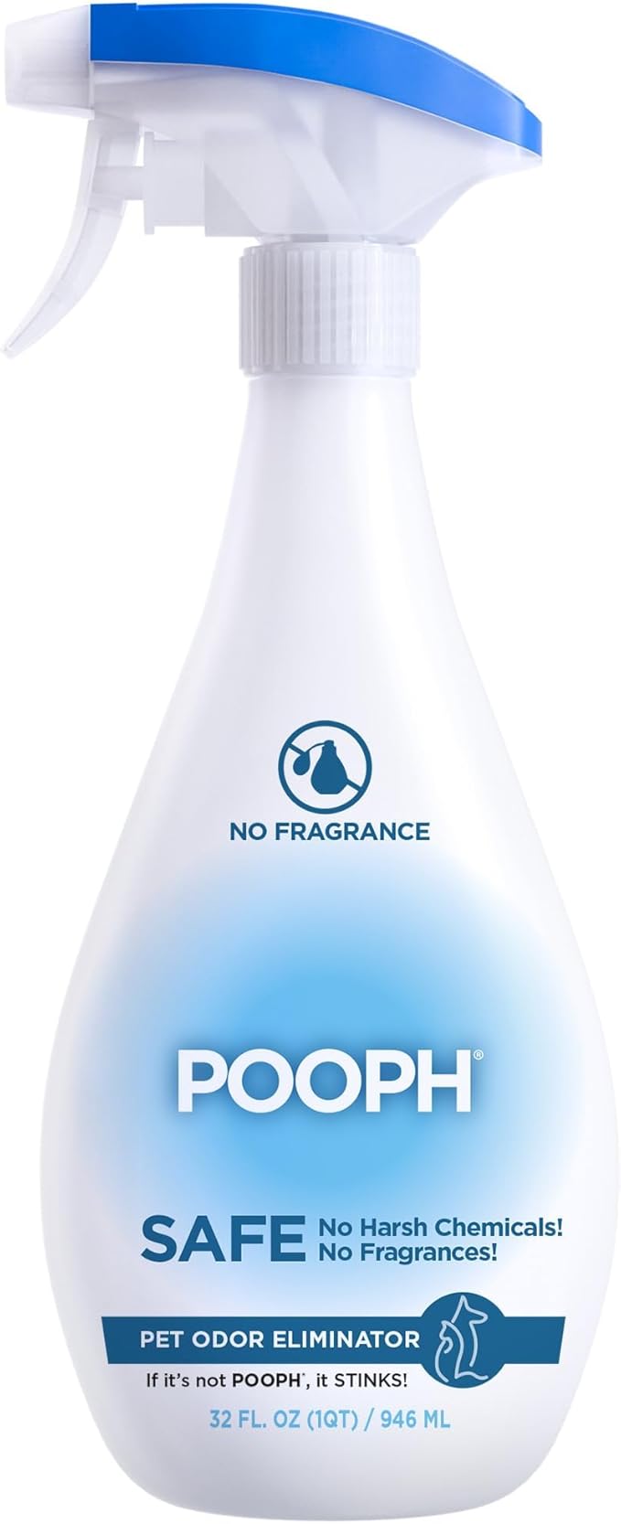 Pooph Pet Odor Eliminator 32oz - Eliminates Odors at the Molecular Level Dogs Cats Freshener Eliminator Urine Poop Pee Deodorizer Natures Puppy Fresh Clean Furniture Potty