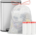 21 Gallon Kitchen Trash Bags with Drawstring Fit 20-21 Gal Large Garbage Bags - 28 x 33.5 (Clear White) Heavy Duty Plastic Trash Liners for Kitchen Lawn Yard Office Commercial (105 Count)
