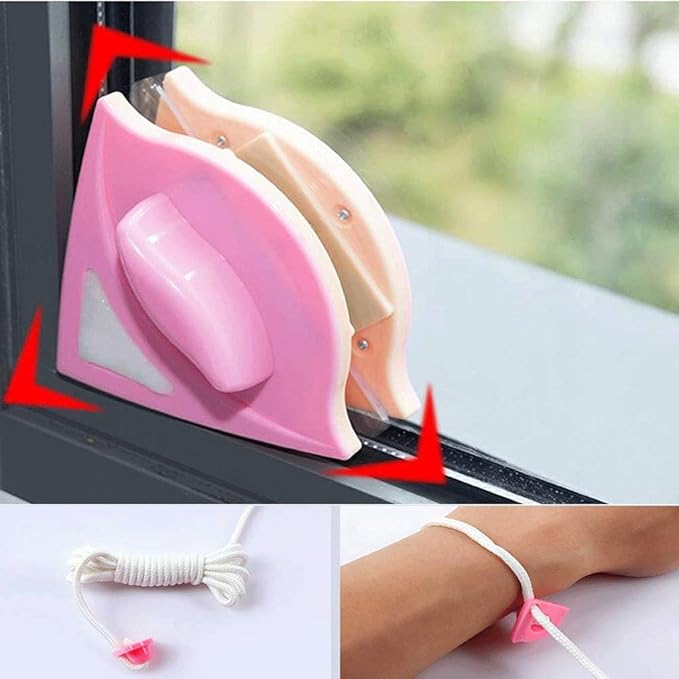Double-Sided Window Cleaner Glass Wiper Magnetic Cleaning Tools Window Cleaner Window Clean BrushGlider Washing Brush(D)
