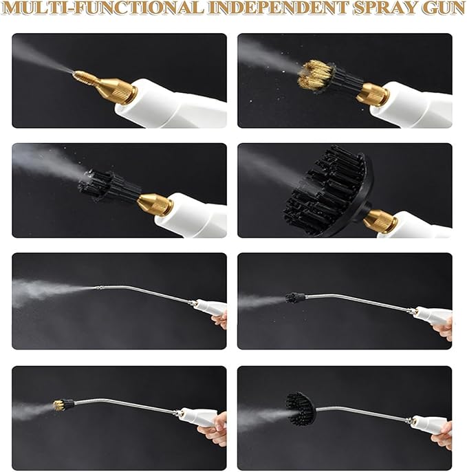 Handheld Steam Cleaner 2500W High Temperature Steamer for Car Detailing Couch Windows Kitchen Bathroom Home(Style4)