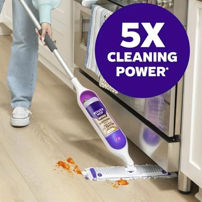This Smart Floor Cleaning mop Comes with Two Replaceable mop Pads and is Suitable for Hardwood Floors and All Treated Floor Surfaces.