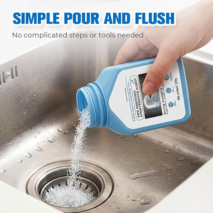 Drain Clog Remover Powerful Unclogging Sink Hair Cleaner for Kitchen Sink and Drain Cleaner Strong Unclogging Power Fast-Acting &amp Easy to Use (2PCS)