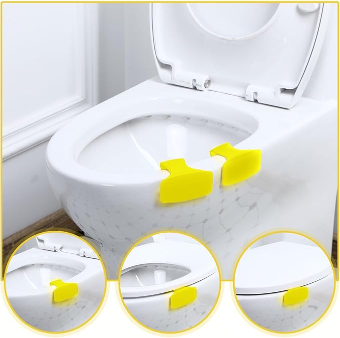 LemonRoad 12 Pack Toilet Bowl Deodorizer Rim Hanger Air Freshener Fruity Scent Toilet Bowl Fresheners for Bathroom Car Wardrobe (Yellow)