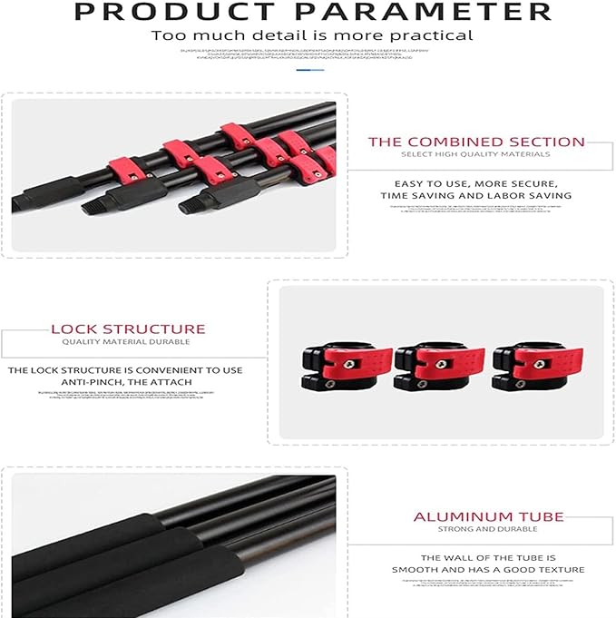 Telescopic Rod Cleaning Brush 3-11m Window Cleaning PoleWater Fed Telescopic BrushExtendable Cleaner Conservatory RoofCleaning Photovoltaic and Solar Panels (Size : 9M/30FT)
