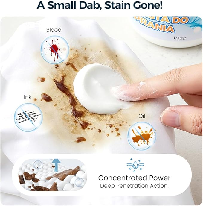 Multi-Purpose Deep Cleaning Laundry PasteMulti-functional Stain Remover for ClothesDeep Stain RemovalAll-Purpose Clothing Cleaning Cream (2PCS)