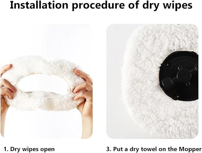 4Pcs Floor Sweeping Robot Wet Towel Mop for Cleaning Home Wipe Alternately Spray Mop Dust Mop Household Mop Cleaning Pad