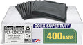 Aluf Plastics 33 Gallon Trash Bags - 2.0 MIL (eq) Black Heavy Duty Trash Can Liners - 33 x 39 - Pack of 400 - For Contractor Industrial Commercial &amp Outdoor