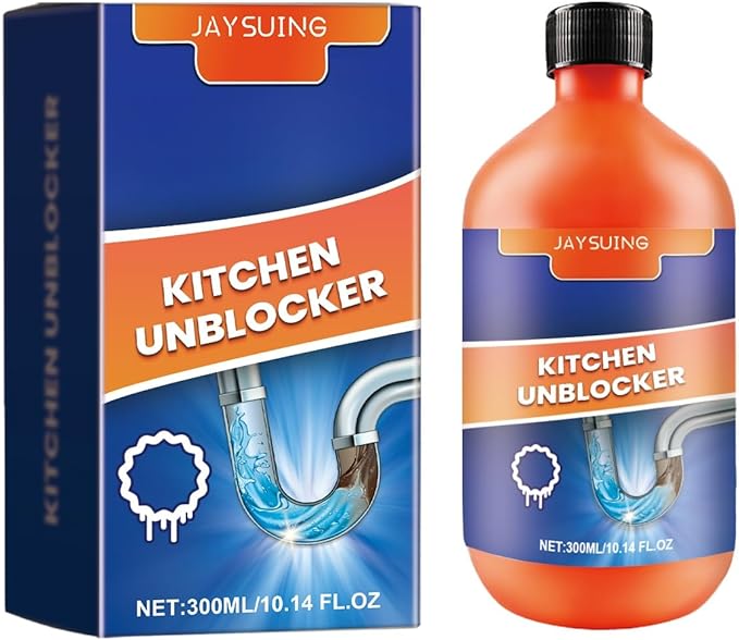 Kitchen Drain Cleaner Powerful Clog Remover For Sinks &amp Pipes Dissolves Grease &amp Blockages Easily(2PCS)