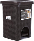 Stefanplast Elegance Bathroom Dustbin Moka 20.5 x 20.5 x 28 cm