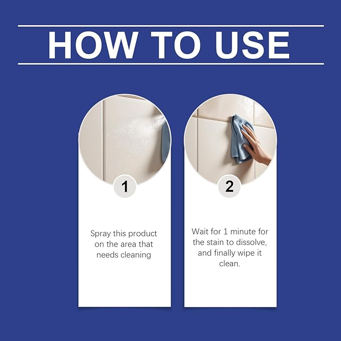 Fafeicy Bathroom Cleaner Strong Dirt Removal Fast Evaporation Gentle Cleaning 60ml with Mild Formula for Shower Bathtub Sink Tile (60ml*5)