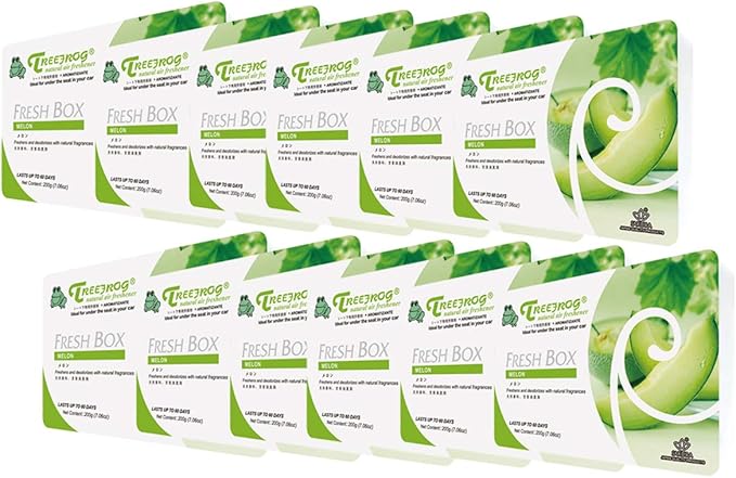 Tree frog Fresh Box Melon/Honeydew Scent 12 Packs Car Air Freshener Treefrog Large size Last long 200g