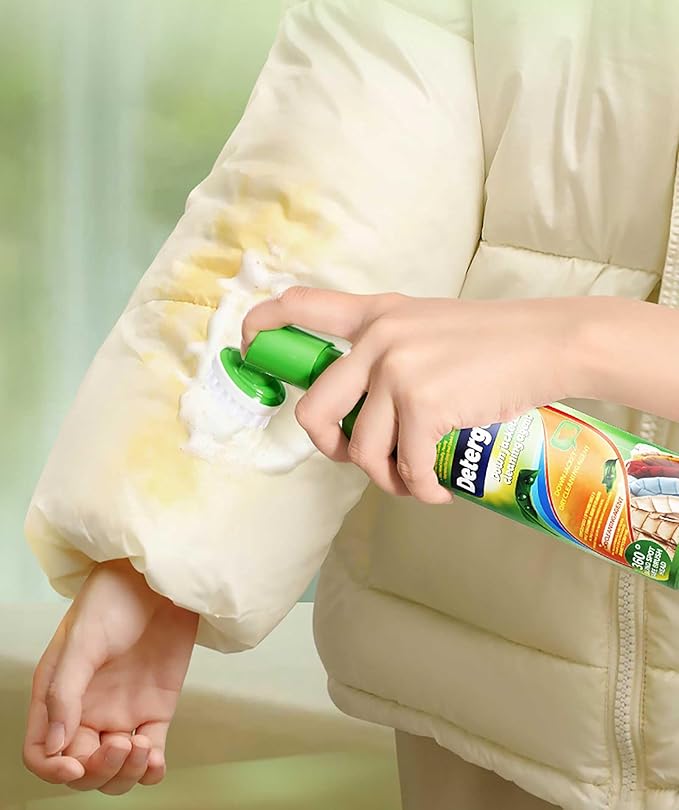 No-Rinse Down Jacket Cleaner With Brush Multi-Purpose Stain Dry Foam Cleaner Rinse-Free And Stain Removal Wet Wipes Clean Down Jacket Agent Dry Foam Cleaner For Clothes (2+1)