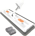 Large Flat Mop Self-contained Slide Microfiber Floor Wet and Dry for Cleaning Floors Home Tools(White mop 2 rag)