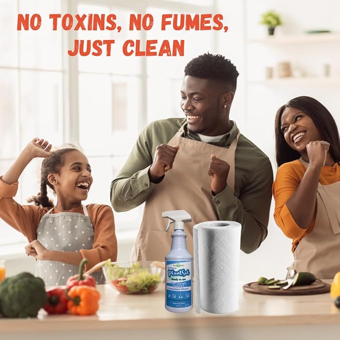 Plantsol 8X All Purpose Cleaner Concentrate Light Citrus 32oz Makes 8 Quarts All-Natural Plant-Based Multi-Surface Refill Eco-Friendly &amp Non-Toxic